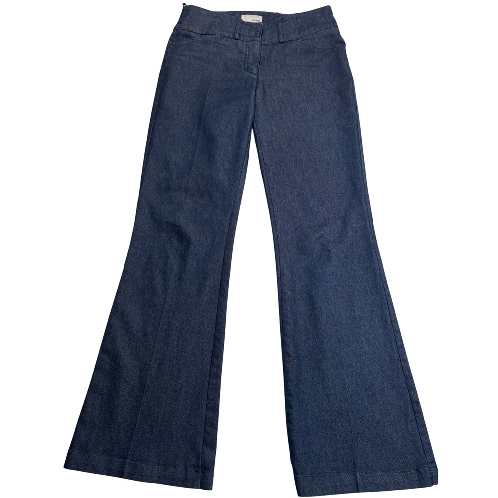 Hennes Flare Leg Denim Pants Women's Blue Excellent Stretch Trousers Size 8
